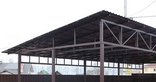 Односкатные навесы из профнастила 4 на 4: монтаж и продажа в лесном от 1762 руб.
